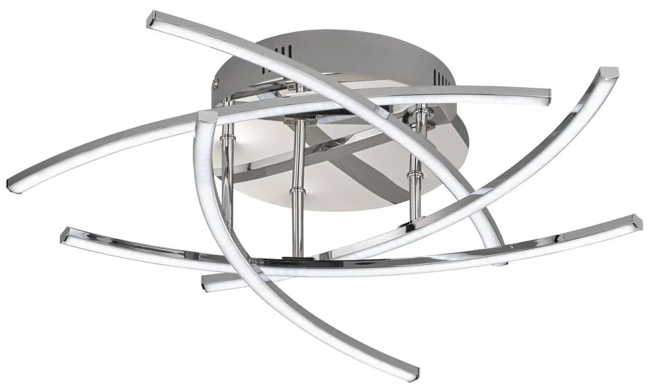 Metalowa lampa sufitowa LED ze zdalnym sterowaniem w kolorze srebra Cross – Fischer & Honsel