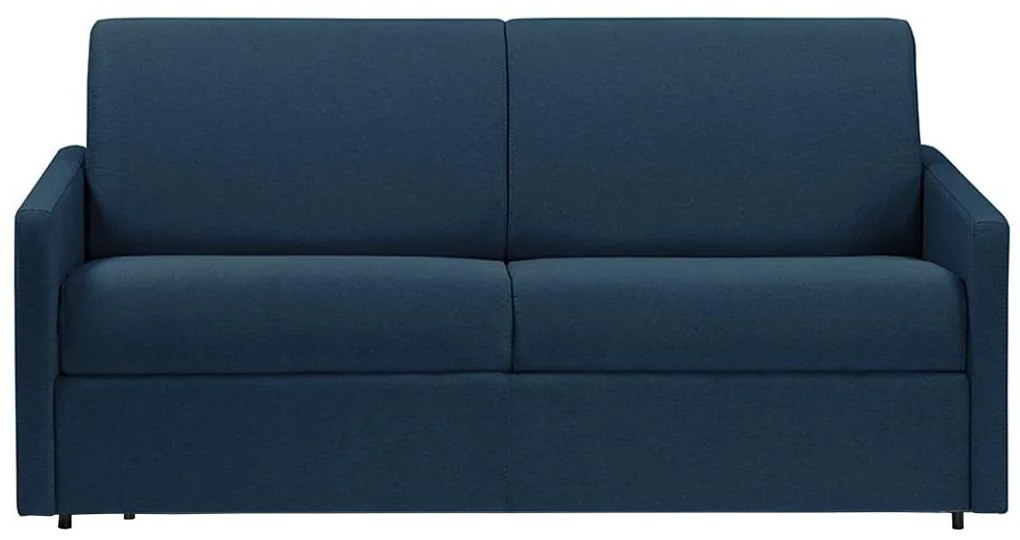 Kanapa 3-osobowa z ekspresowym mechanizmem rozkładania z tkaniny CALIFE - Kolor: granatowy - Wymiary miejsca do spania: 140 cm - Materac 14 cm