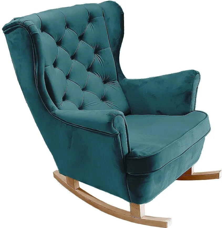 Fotel Relax z Tapicerowanym Siedzeniem i Podłokietnikami, Fotel TV 102x81x95cm Granatowy_29860