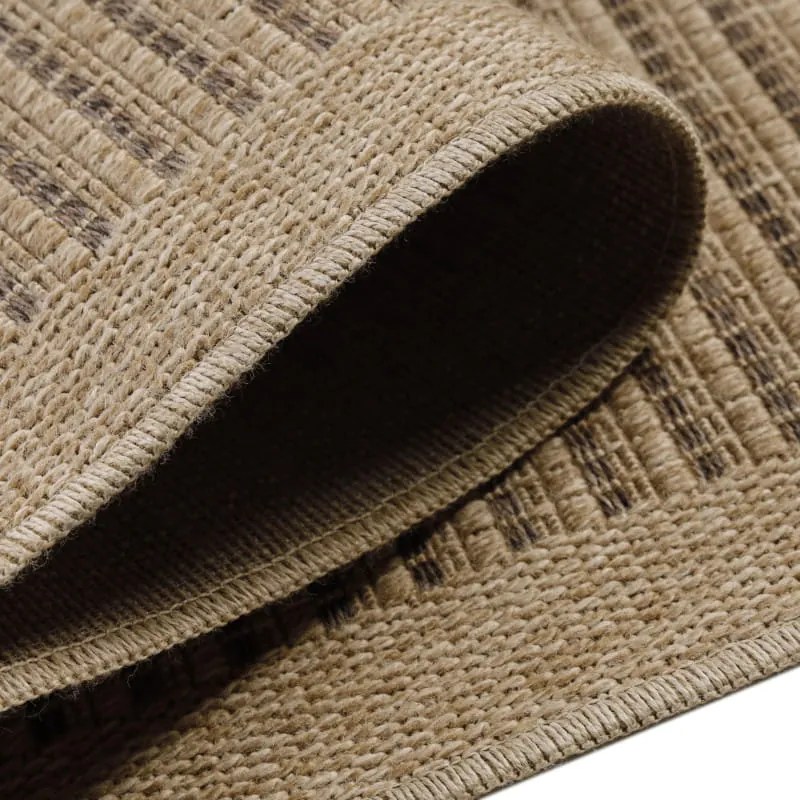 Dywan uniwersalny Pasy beżowo-antracytowy 80 cm x 250 cm
