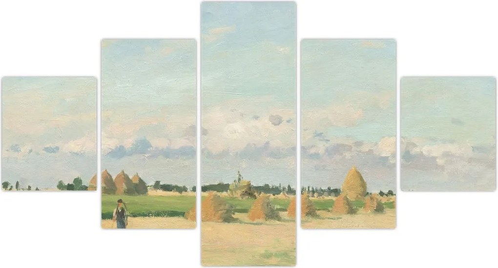 Obraz - Camille Pissarro, Landscape, Ile de France, reprodukcje (125x70 cm)