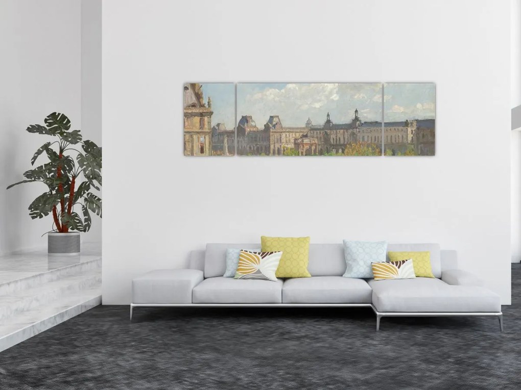 Obraz - Camille Pissarro, Place du Carrousel, Paris, reprodukcje (170x50 cm)