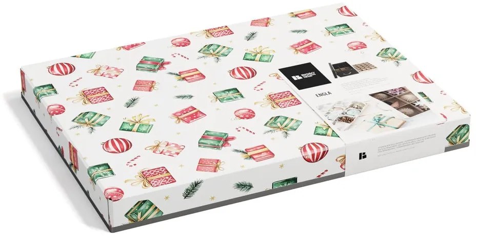 Kartonowy pojemnik dekoracyjny z pokrywką 37x50x15 cm Engla Christmas Storage – Bigso