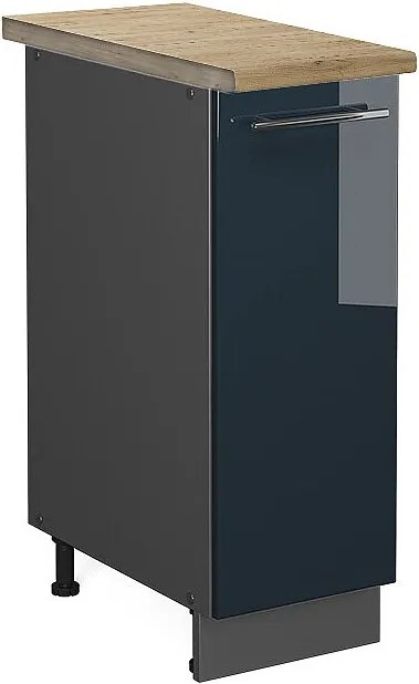 Szafka apteczna ciemnoniebieski wysoki połysk 30x60x82 fame-line