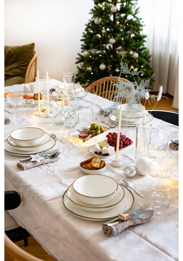 Mäser Głęboki talerz Pintar White brązowe kropki21 cm
