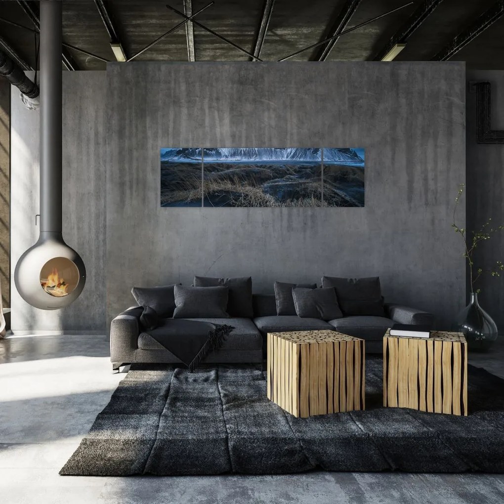 Obraz z widokiem na islandzkie szczyty (170x50 cm)