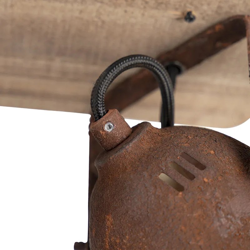 Inteligentny reflektor rdzawobrązowy z drewnem z 2 WiFi GU10 - Gina