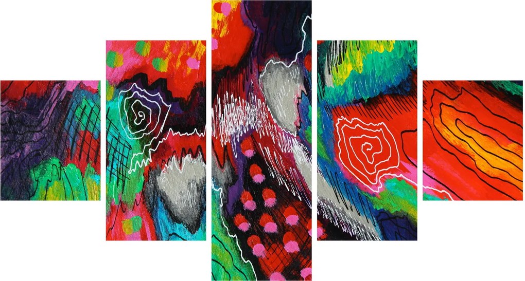Abstrakcyjny obraz - kolory (125x70 cm)