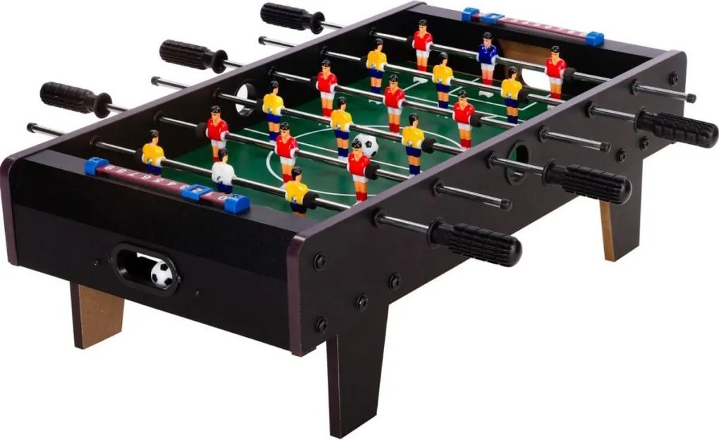 Mini piłkarzyki stołowe z nóżkami 70 x 37 x 25 cm - czarne