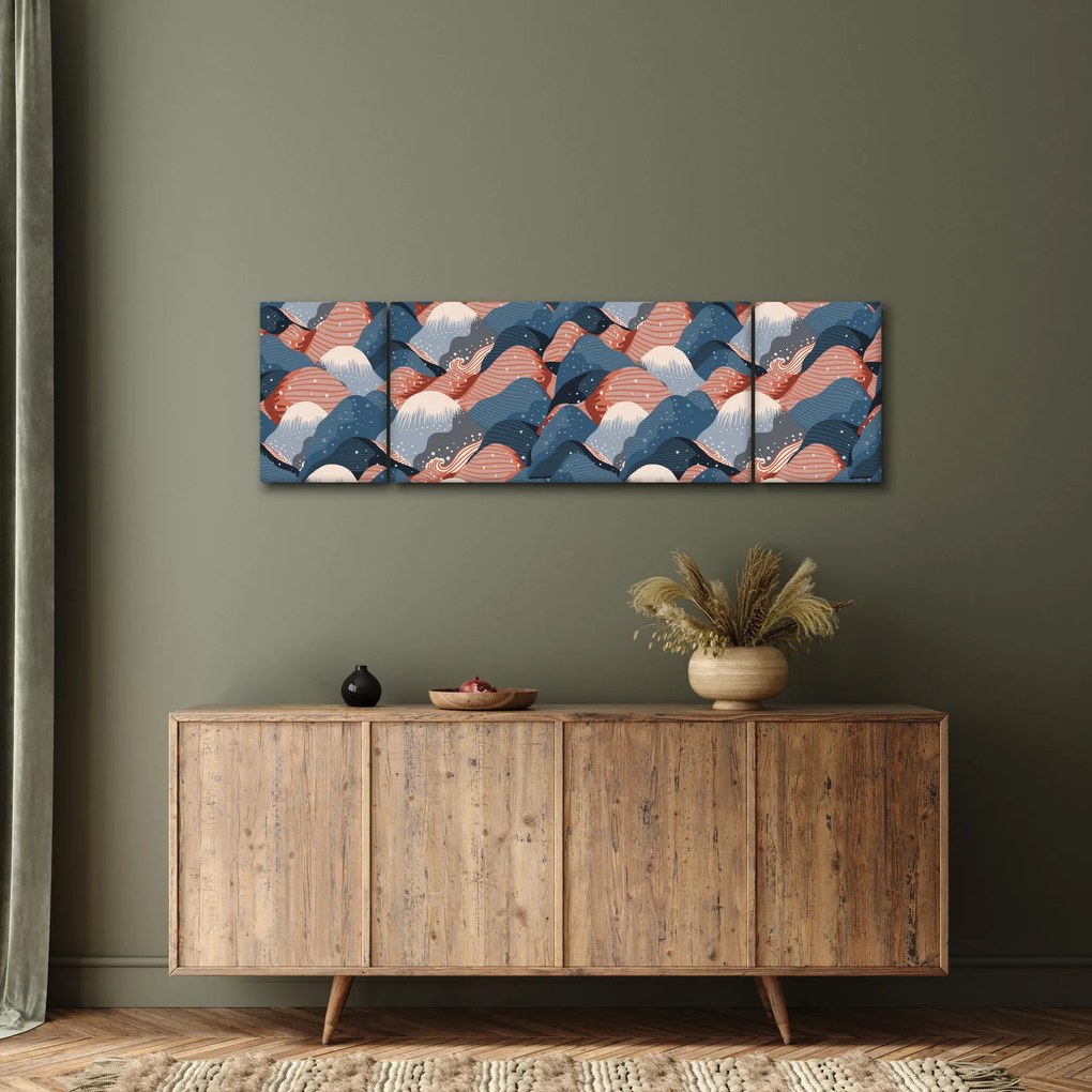 Obraz - Fale i wzgórza (170x50 cm)