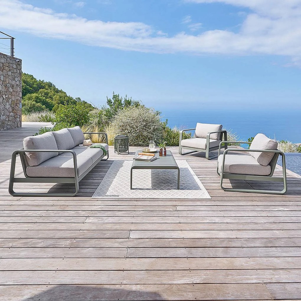 Zestaw aluminiowy ISABELLA dla 5 osób (oliwkowy)