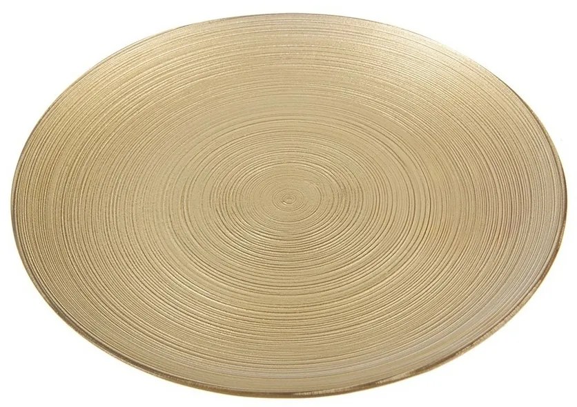 Orion Szklany talerz do serwowania Golden,średnica 21 cm, śred. 21 cm