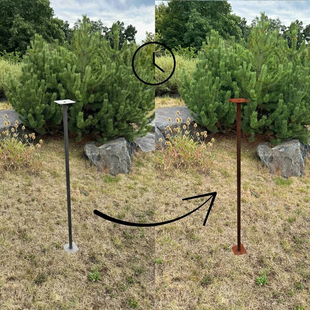 Stojak na karmniki dla ptaków 120 cm, corten CORGARDEN 1042