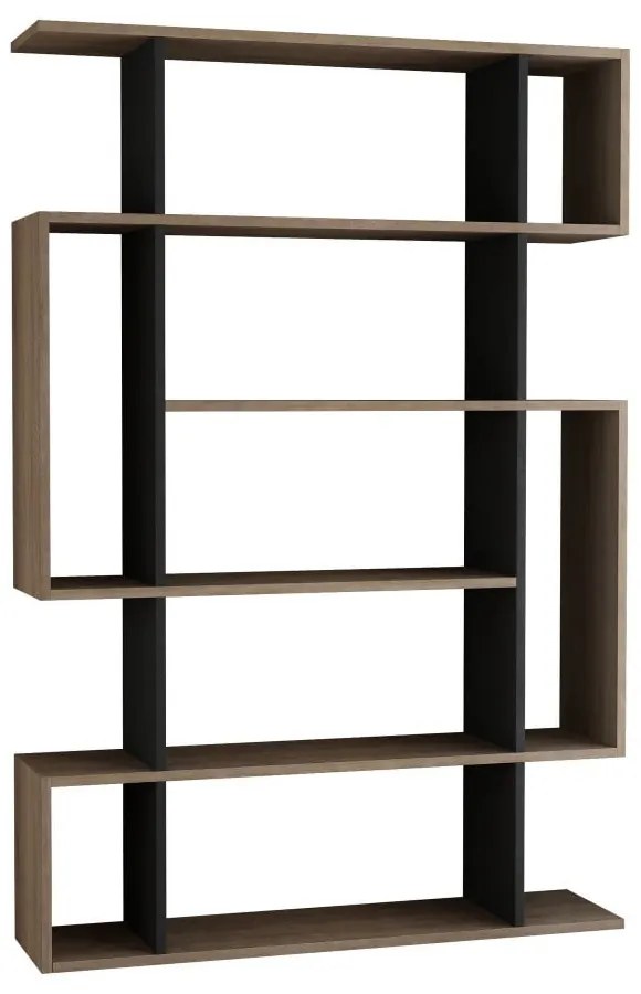 Antracytowo-naturalny regał w dekorze dębu 108,5x161 cm Mito – Homitis