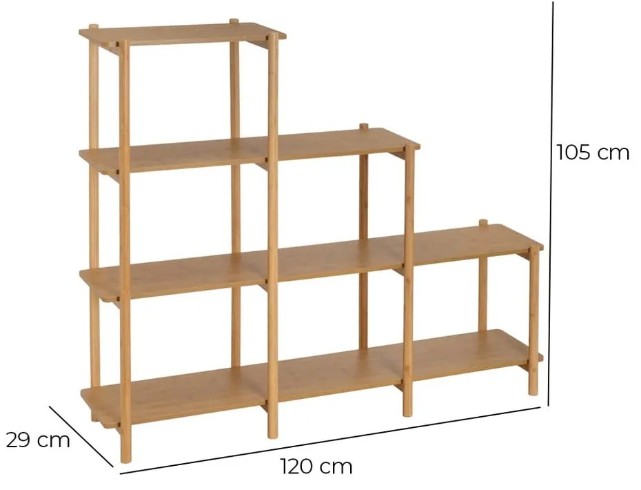 Regał w naturalnym kolorze 120x105 cm – Casa Selección