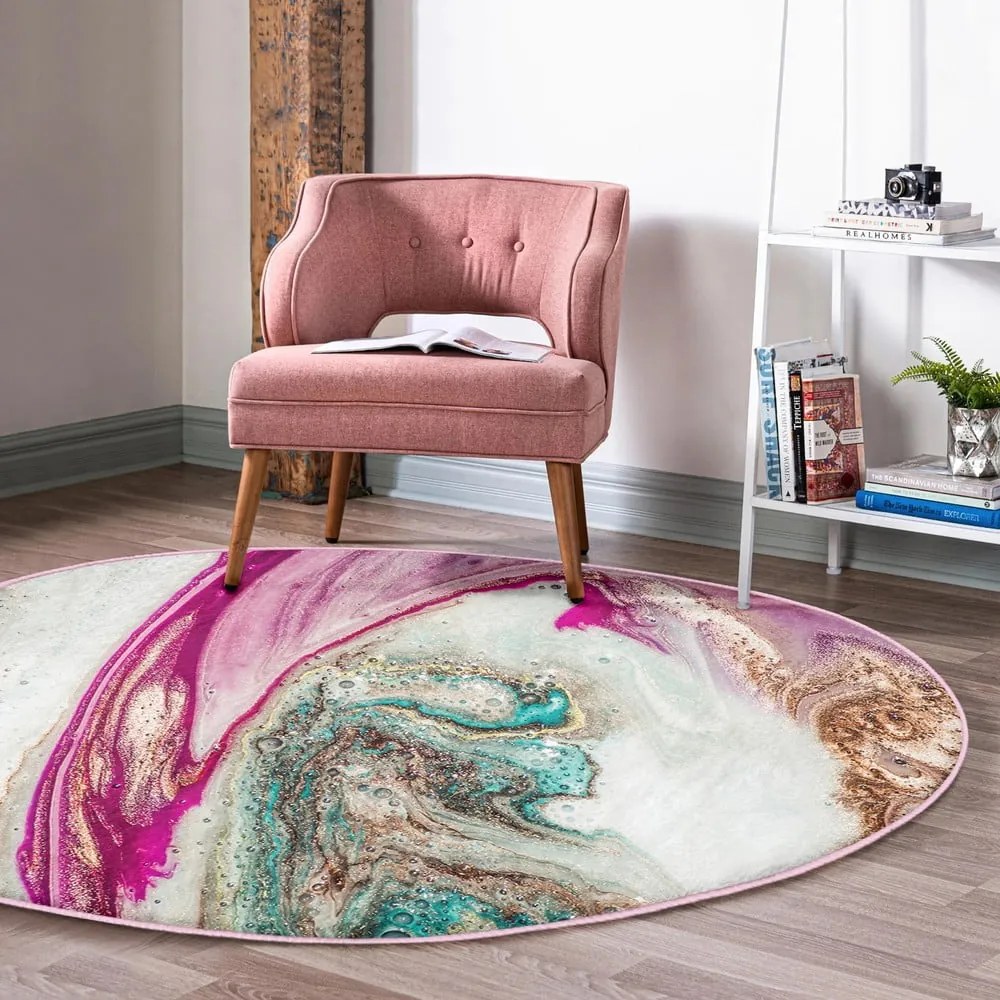 Okrągły dywan odpowiedni do prania i robotów sprzątających ø 120 cm Comfort – Mila Home
