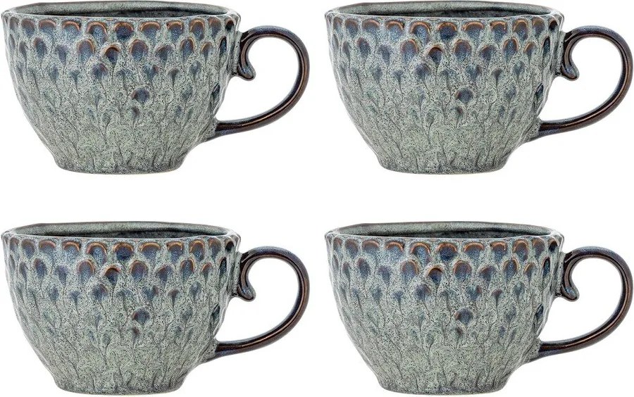 Szare filiżanki ceramiczne zestaw 4 szt. 365 ml Katrina – Bloomingville