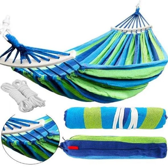 Niebieski HAMAK 2-osobowy 220x150 cm