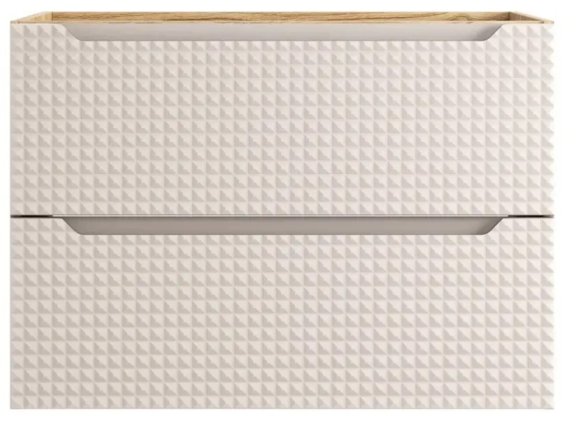 Szafka pod umywalkę LUXOR BEIGE 82-80-2S 80cm dąb olejowany/beżowa COMAD