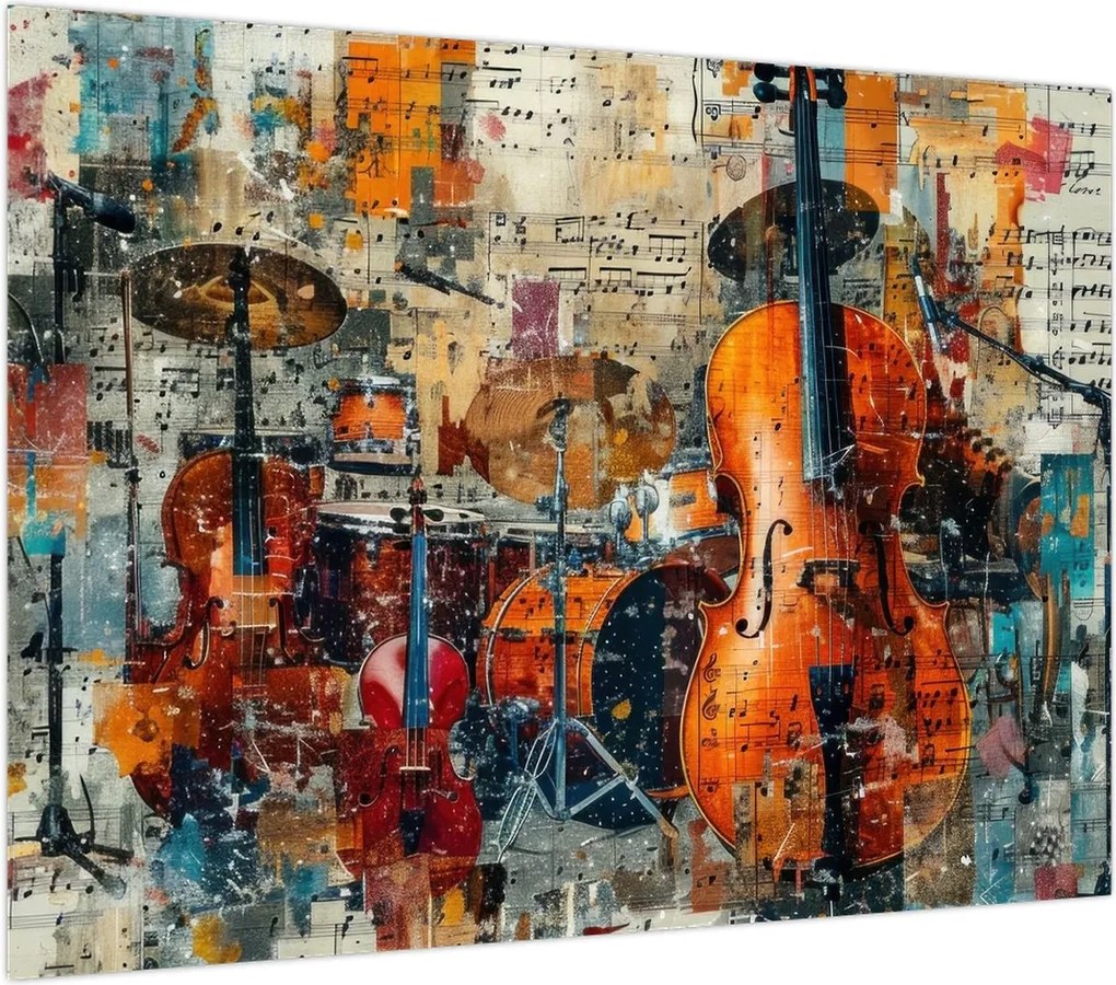 Obraz - Instrumenty muzyczne (70x50 cm)