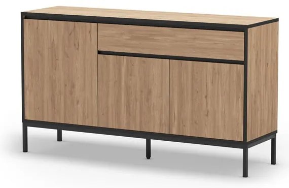 Niska komoda w dekorze dębu 140x80 cm Lorenza – Marckeric