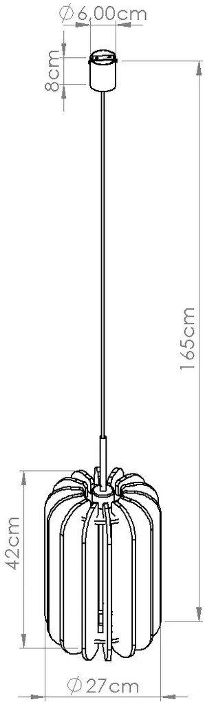 Granatowa wisząca lampa M157 Z5-F63