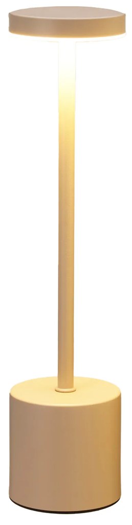 Lampka stołowa LED z ładowalną baterią, metal, 34 cm