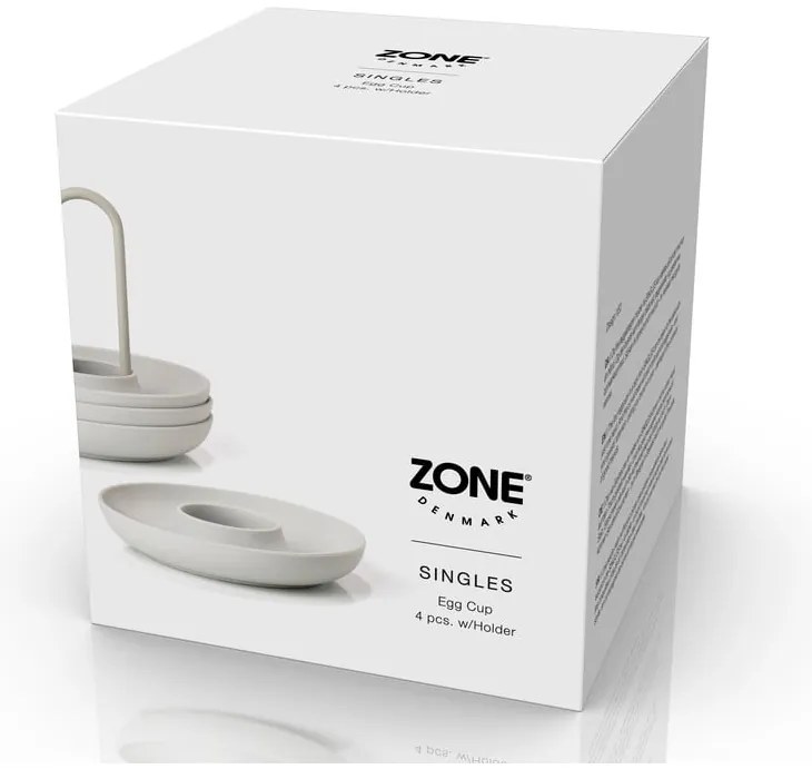 Metalowe kieliszki na jajka zestaw 4 szt. Singles – Zone