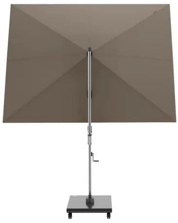 KNIRPS 320 x 320 cm - luksusowy wahadłowy parasol ogrodowy z drążkiem bocznym : Kolor parasola Knirps - Brązowy