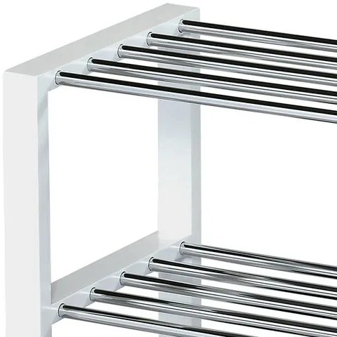 Półka na buty 4 piętra, biały, 80 x 30 x 73 cm, 4 piętra