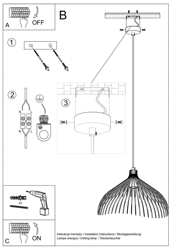 Lampa wisząca UMB biała SOLLUX  LIGHTING