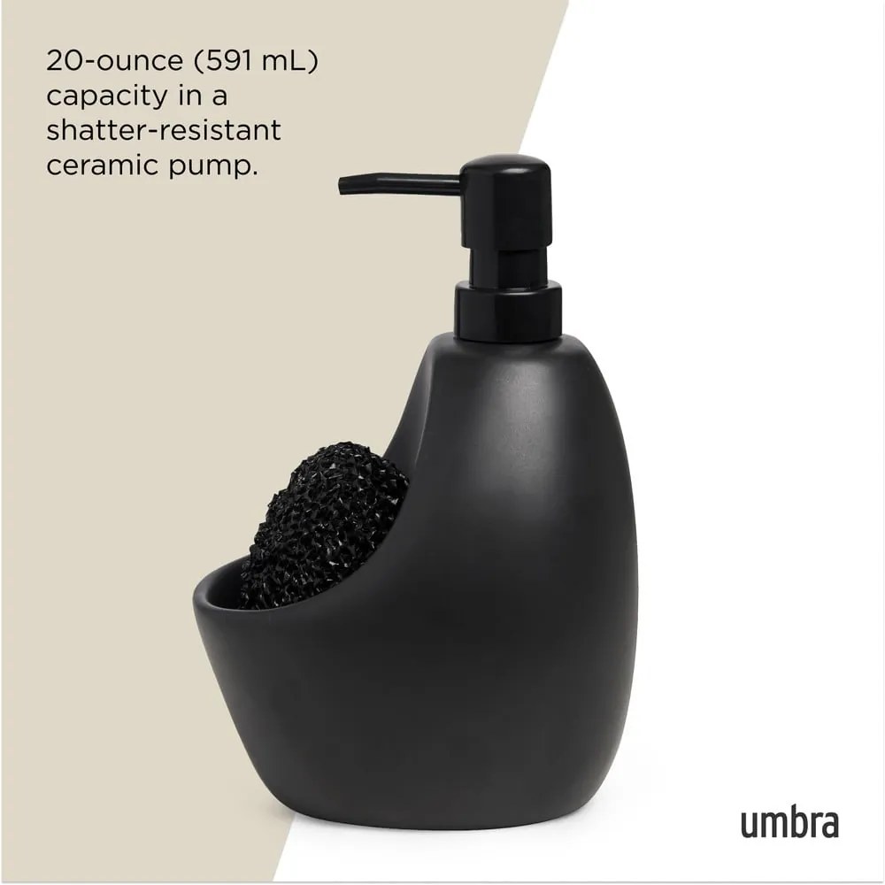 Czarny ceramiczny dozownik do mydła 590 ml Joey – Umbra