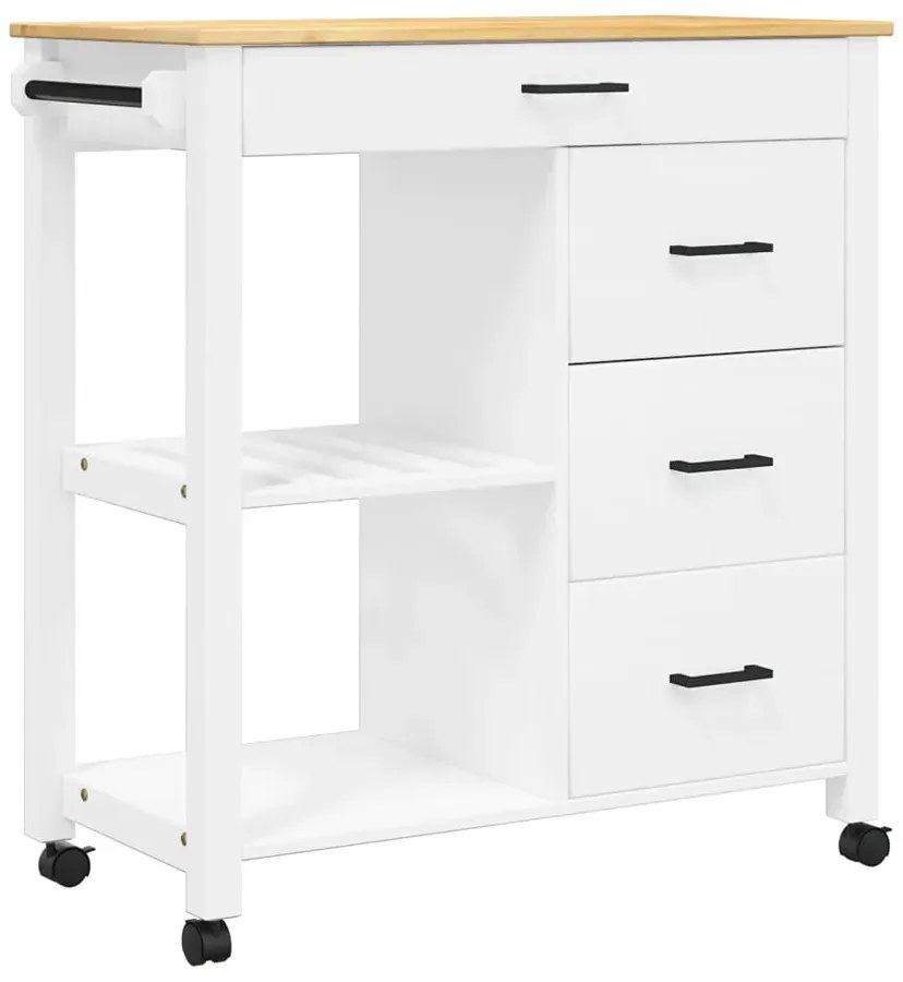 Biały wózek kuchenny z szufladami L8-F14