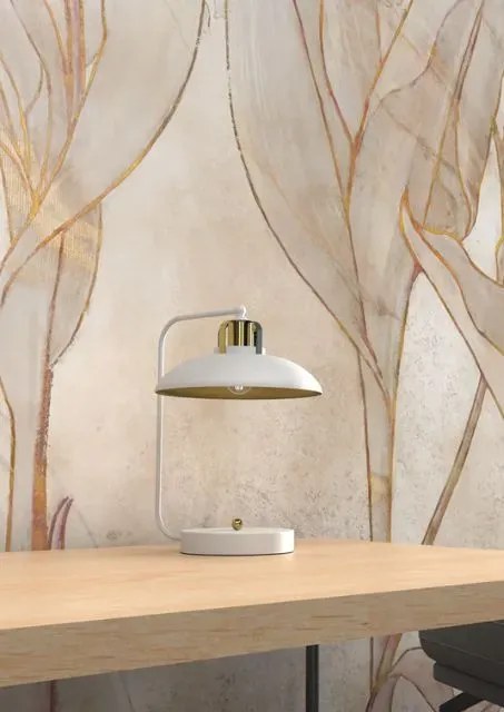 Biała industrialna lampka nocna - K486 B3-N13