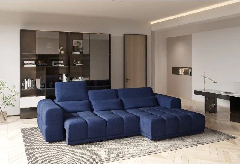 Narożnik LAGOS z elektrycznym wysuwem i regulowanymi zagłówkami WERSAL