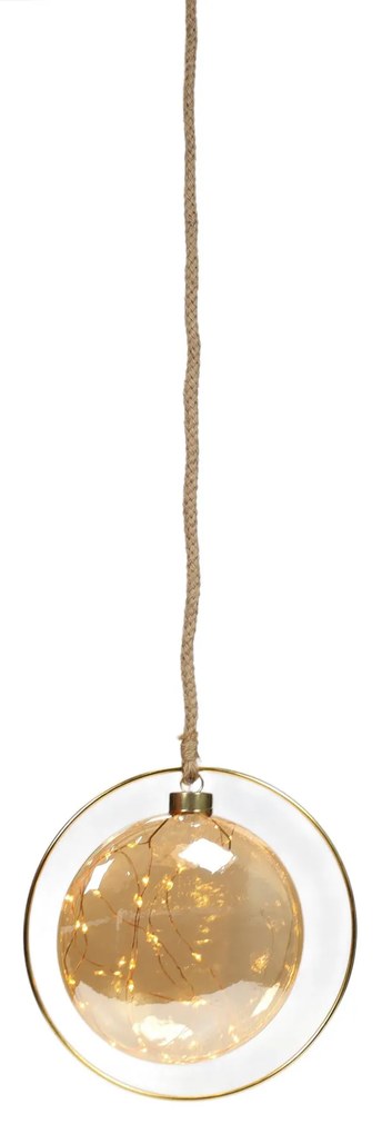 Szklana dekoracja świetlna LED z timerem, Ø 15 cm