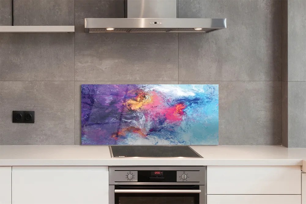 Panel nad Blat Kuchenny Kolorowe Mazy na Płótnie