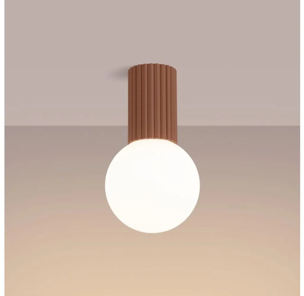 Sollux SL.1733 - Plafon łazienkowy HALO 1xG9/8W/230V IP44 brązowy