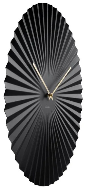 Czarny zegar Karlsson Sensu, ⌀ 50 cm