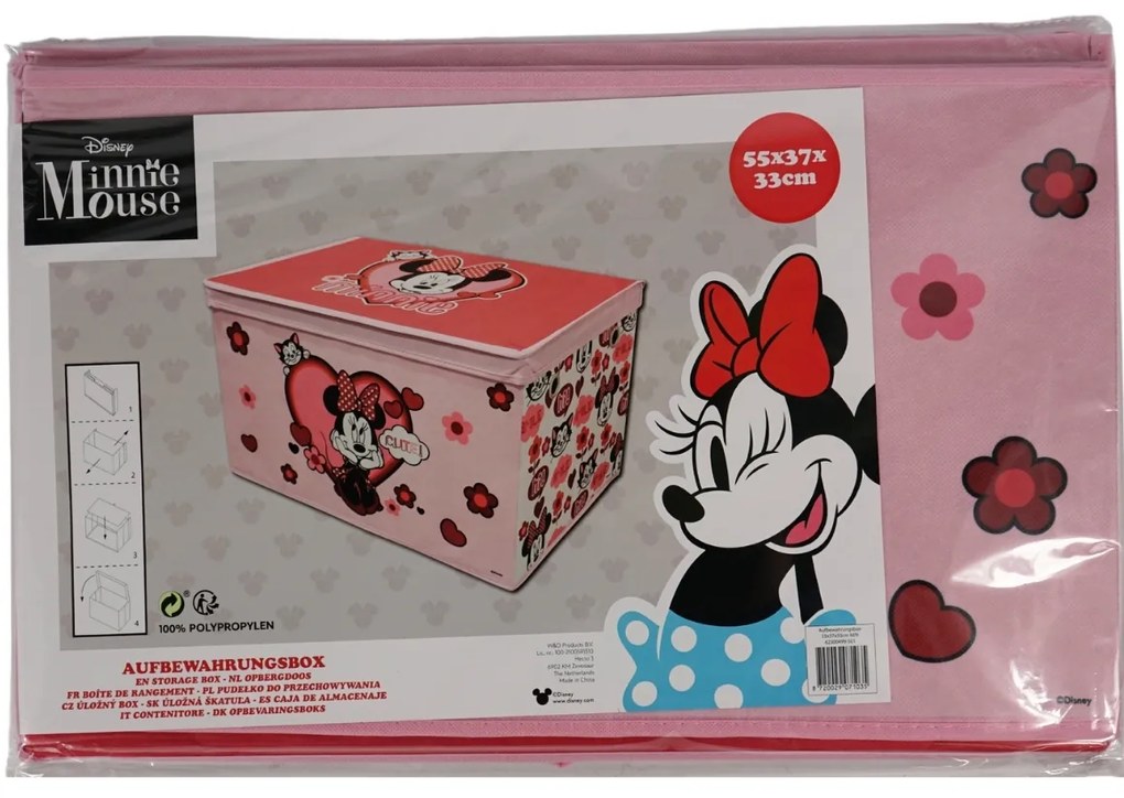 Pudełko do przechowywania zabawek MINNIE MOUSE 55x37 cm różowy
