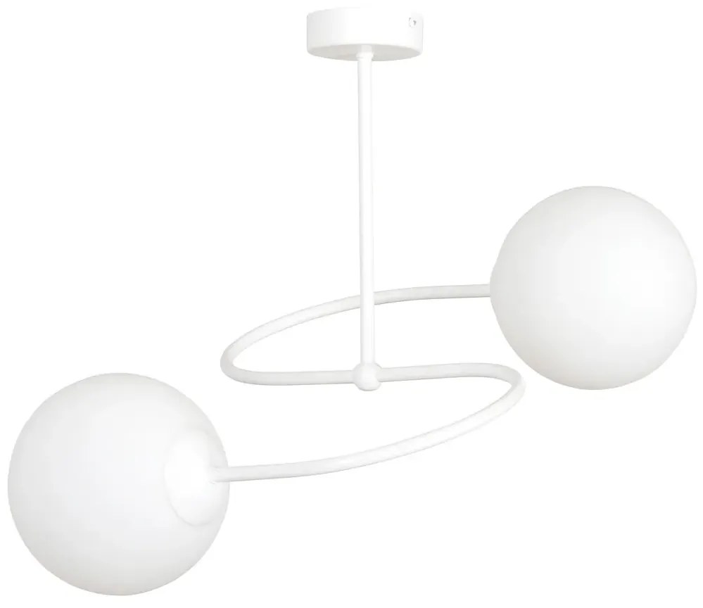 Biała metalowa lampa wisząca - D099-Eyo
