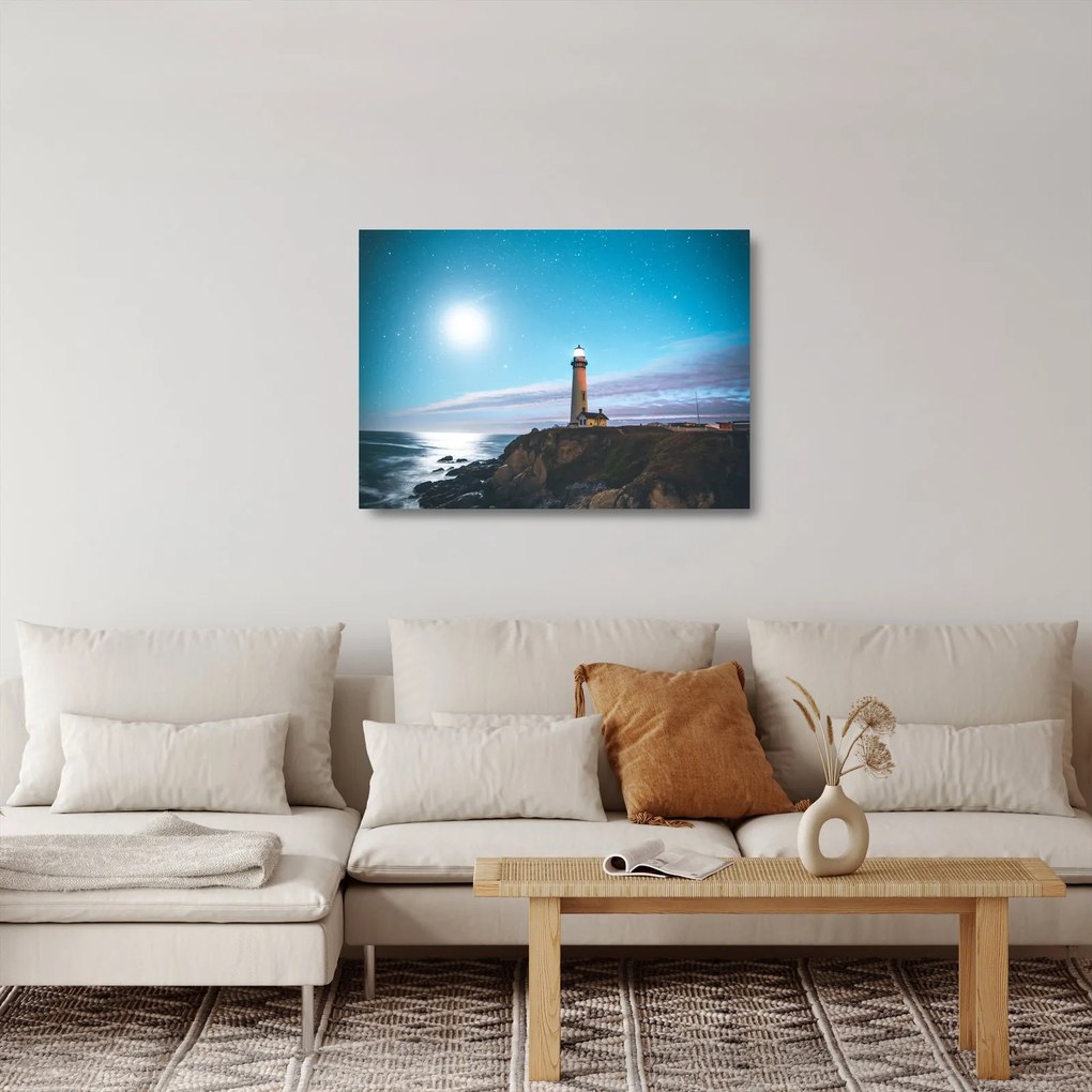 Obraz na szkle latarni morskiej (70x50 cm)