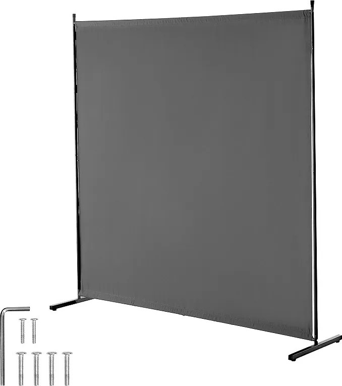Przegroda SucceBuy 6 Stóp, Pojedynczy Panel Z Tkaniny Do Biura, Sypialni, Szary