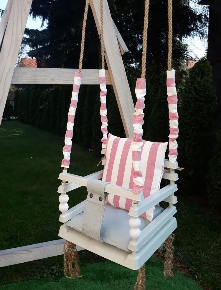 Różowa huśtawka dla dziewczynki 3w1 M8-T46