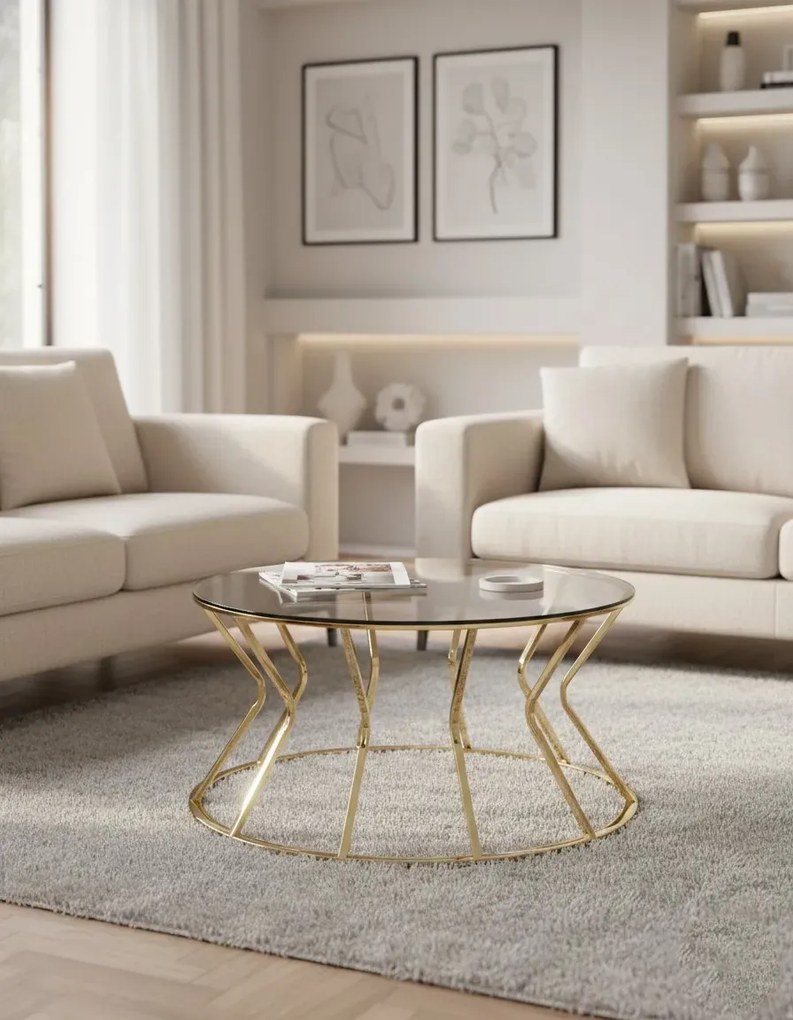 Okrągły nowoczesny stolik kawowy L4-Z01