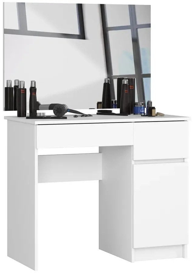 Biurko z toaletką z lustrem na kosmetyki prawostronne A4-G06