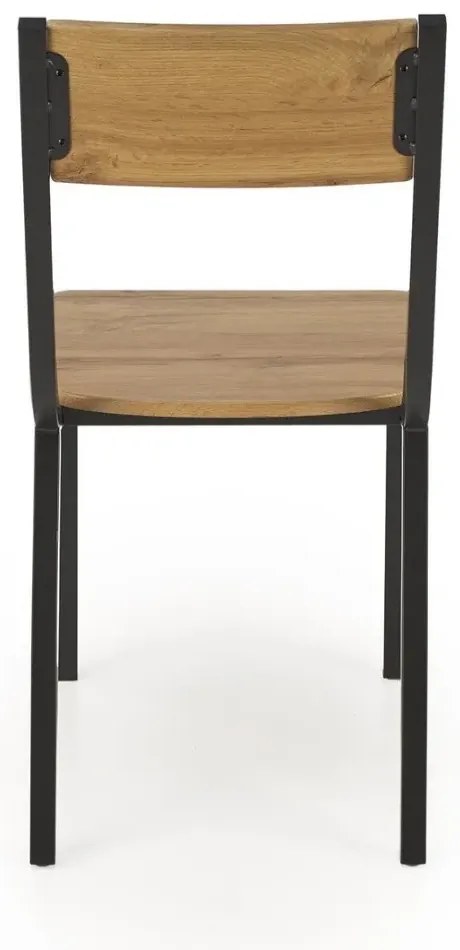 Zestaw MILTON stół + 4 krzesła dąb naturalny/czarny HALMAR