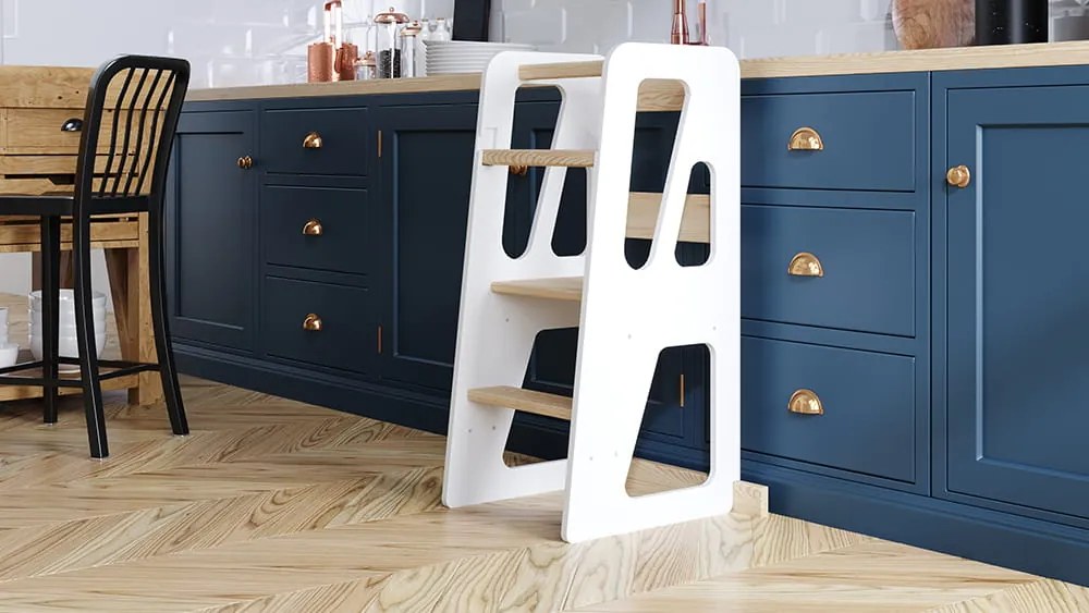 Pomocnik kuchenny KIDI biały