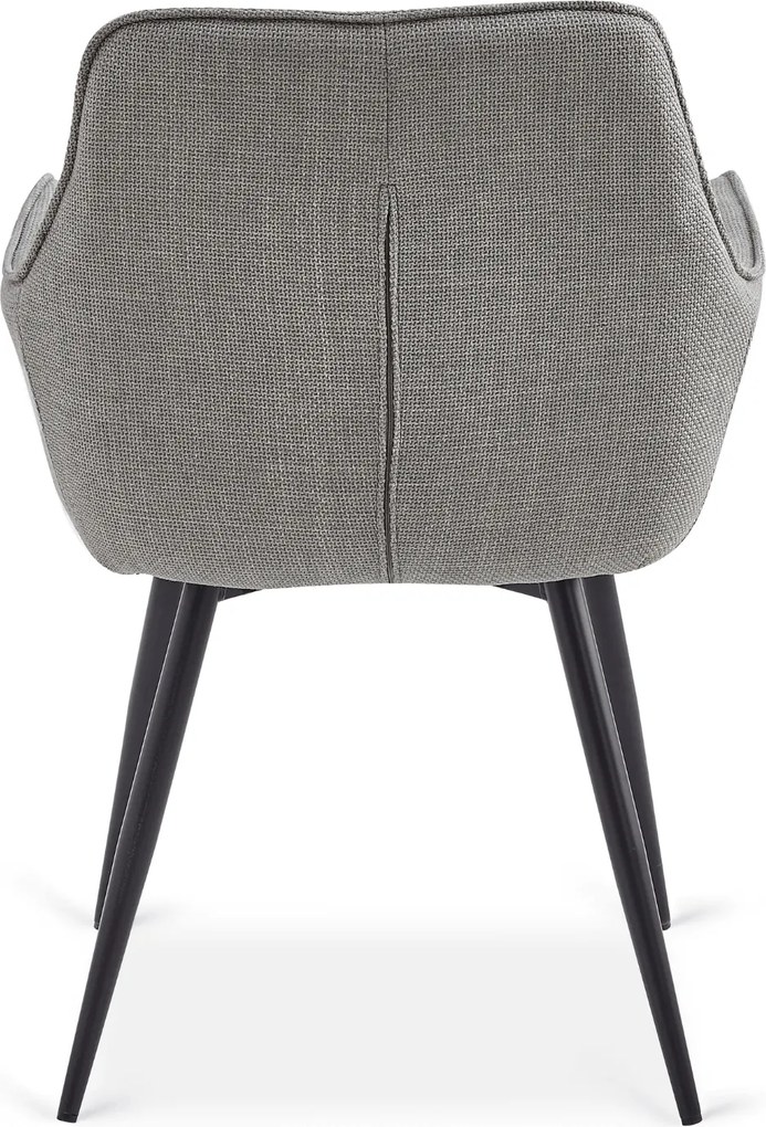 Krzesło Tapicerowane do Jadalni EDRICK Szare Nowoczesne Loft