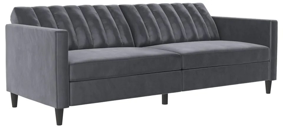 Szara aksamitna sofa 207 cm Celine – Støraa